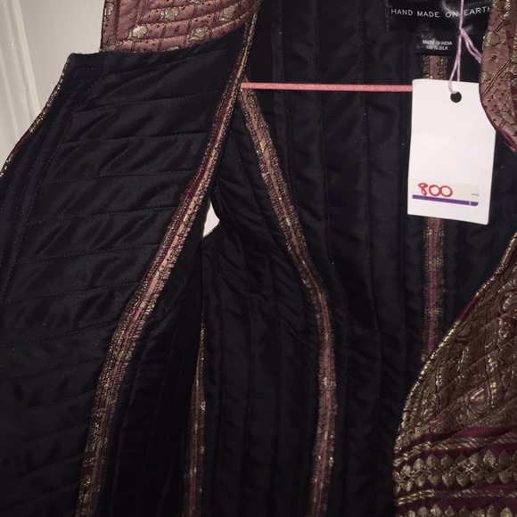 100% Silk Sari Vest by Layla~Hand Made On Earth - Picture 6 of 14